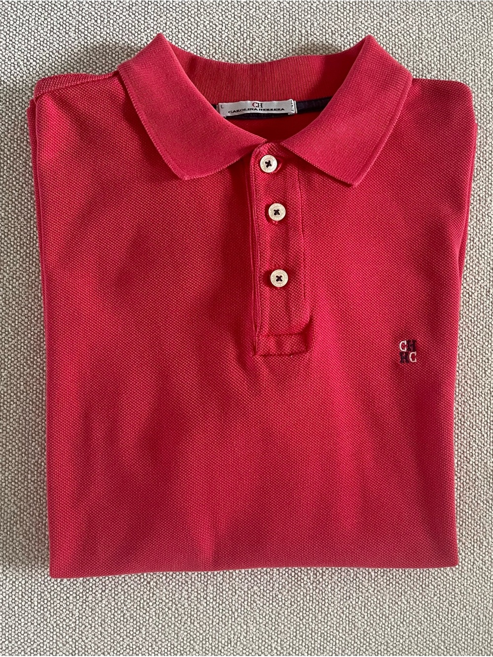 Carolina Herrera Men's Red Polo Shirt